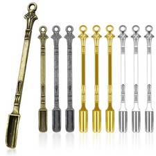 10 PCS Mini Spoons Metal Shovel Tableware Charm Kitchen Pendant