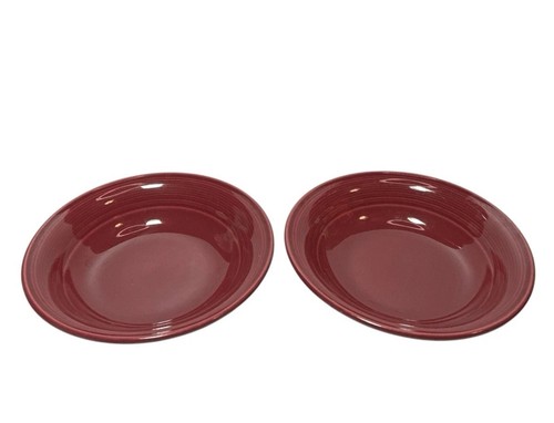 Vintage 2er Set Nancy Calhoun Unifarben HIMBEERE 5,5" Obst Dessert Schalen - Bild 1 von 7