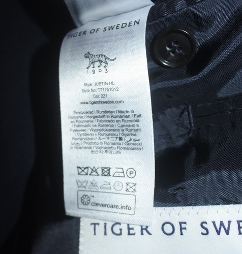 NWOT Mens 40R TIGER OF SWEDEN Justin Slim Sport Coat Subtle Navy Blue Mélange - Picture 11 of 16