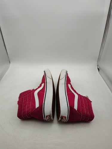 Vans-Sk8-Hi Tops-Fuchsia-Red/True White-UNISEX Shoes-Size Mens 7/Womens 8.5-NICE - Picture 13 of 15