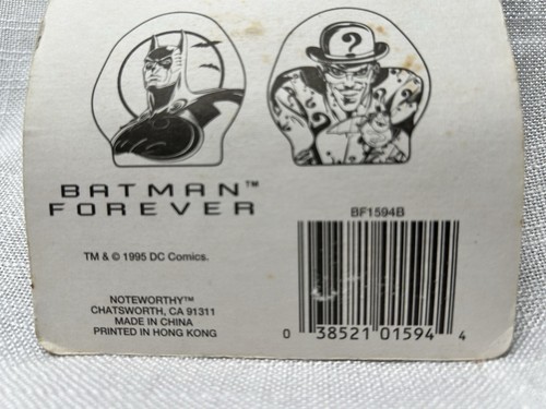 VTG Batman Forever Pencil Sharpener 1995 Noteworthy Batman & Robin BF1594B NEW - Picture 3 of 3