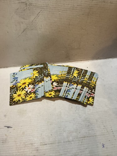 Tarjetas de juego Hoyle raras de colección recubiertas de plástico amarillo con flores ¡Muy bonitas! - Imagen 2 de 8