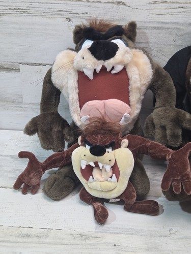 VTG 1990s LOONEY TUNES LARGE TAZ TASMANIAN DEVIL Plush Stuffed Animal Lot Of 7 - Picture 2 of 8
