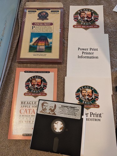 Appleworks Apple Beagle Bros Power Print Software Dot Matrix AppleII