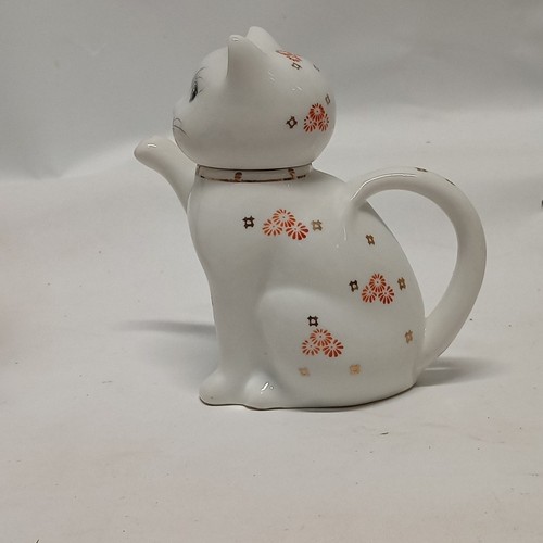 Vintage Katze Teekanne Neuheit Floral 1 Tasse Kapazität - Bild 2 von 6