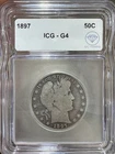 1897 Barber Half Dollar ICG G-4 IDC Verified