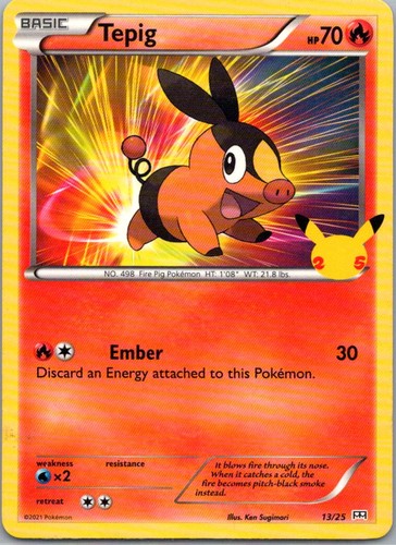Pokemon TCG Tepig 13/25 McDonalds Collection 2021 LP