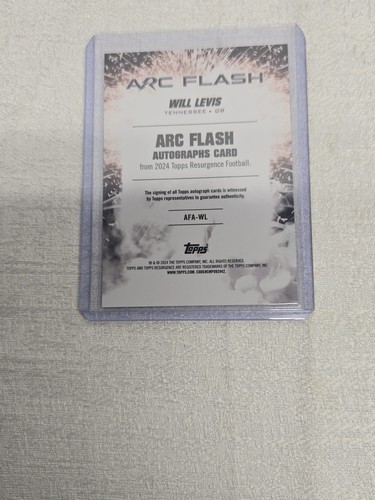 Autógrafos Will Levis Arc Flash Power Surge - 2024 Topps Resurgence - Imagen 6 de 6