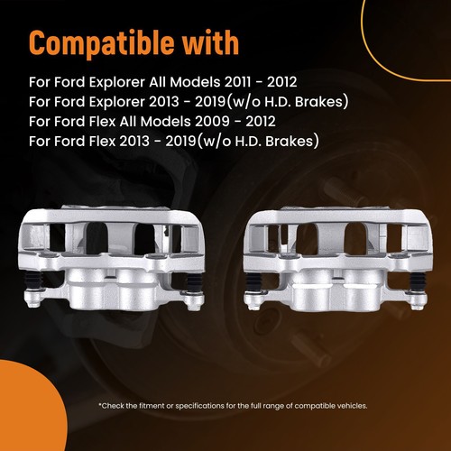 2x Front Disc Brake Caliper Set for Ford Explorer/Flex/Taurus 18-B5214/18-B5215 - Picture 4 of 17