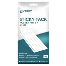 EXTRIC White Sticky Tack Poster Putty, Reusable Mounting Adhesive (2.6 