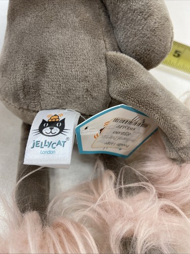 JELLYCAT Swellegant Penelope Pudel grau & rosa Plüschtier Stofftier mit Etikett - Bild 4 von 7