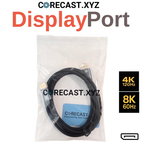 CoreCast.xyz 6ft DisplayPort to DisplayPort Cable – 8K Ultra HD - Black - Picture 3 of 7