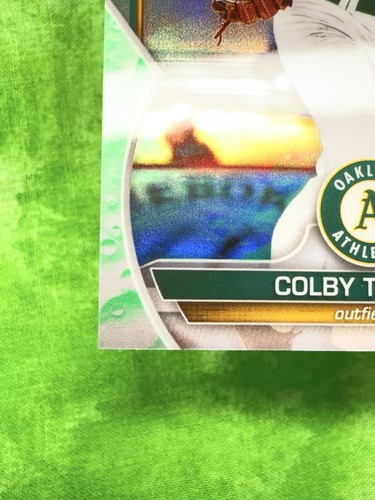 Colby Thomas - Lunar Glow - 2023 Bowman Chrome #BCP-32 Oakland A's - Picture 6 of 11