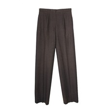 MaxMara Wool Blend Dark Brown Pants 44 49304408