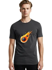 Meteorite-1 Mens Graphic Tee, 100% Cotton, Casual Summer Wear