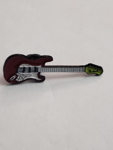 Fender Stratocaster Shaped Guitar Enamel Lapel Pin Rock N Roll Fashion Accessory - Picture 4 of 7