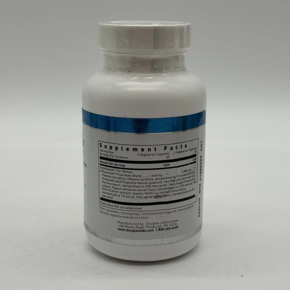 Douglas Laboratories TestoQuench女士膳食补充剂120粒 — 第 2/4 张图片