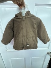 Berne Youth Insulated Cotton Canvas Jacket - 12m Brown