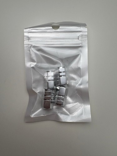 JUEGO DE 4 TAPONES ANTIPOLVO VÁLVULA NEUMÁTICO - CALAVERA CASTIGADORA - PLATA / BLANCO / NEGRO - Imagen 3 de 5