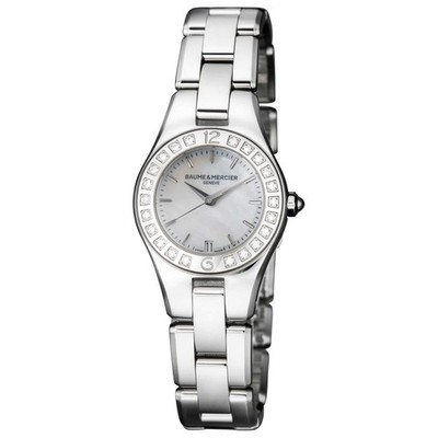 Baume & Mercier Women's Linea Diamond Mother of Pearl 27mm Watch MOA10078