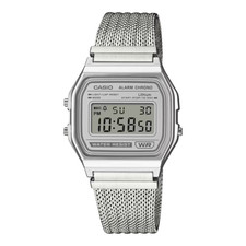 Casio Vintage Series A158WEM-7 Stainless Steel 33mm Silver Dial Mesh Men's Watch