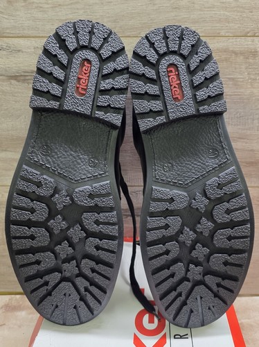 Rieker Hombres Zapatos de Cuero Negros Impermeables Informales RiekerTex Reino Unido Talla 9 - EU 43 - Imagen 7 de 11
