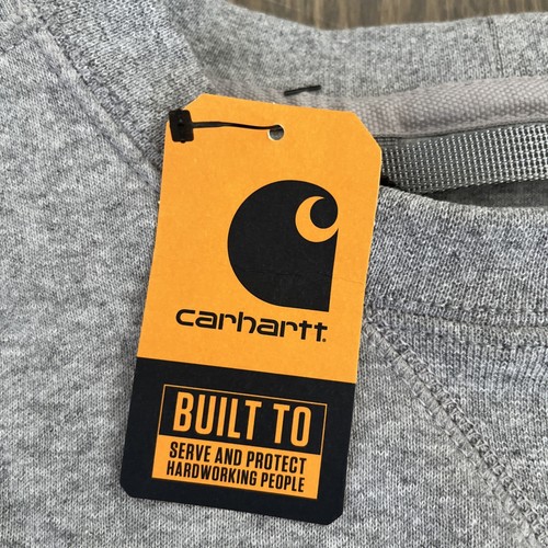 Carhartt men's loose fit middleweight crewneck logo sleeve graphic sweatshirt M - Picture 5 of 14