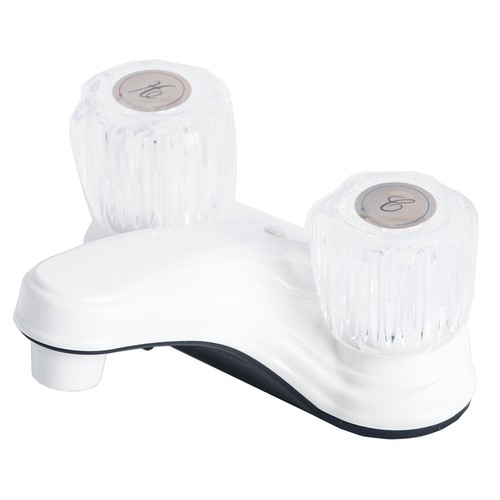 2000AWT RV Mobile Home Non-Metallic Centerset Lavatory Faucet, White Finish
