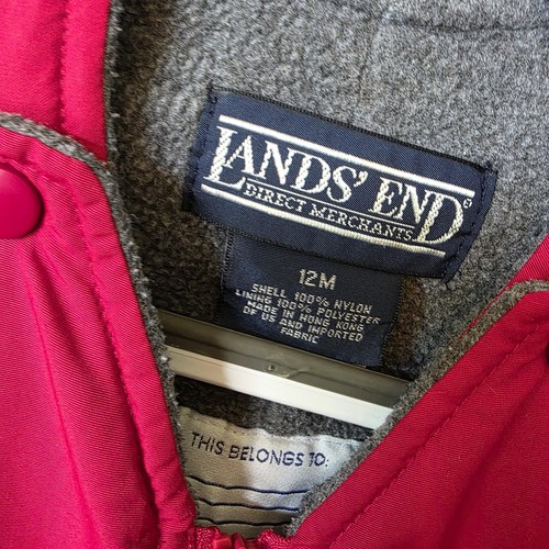 Lands’ End Schneeanzug Kleinkind Größe 12 Monate rot Fleece gefüttert Polartec Reißverschluss - Bild 4 von 9