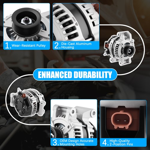 Alternator for Chrysler Sebring 2001-2006 Dodge Stratus L4 2.4L V6 2.7L 13868 - Foto 4 di 14