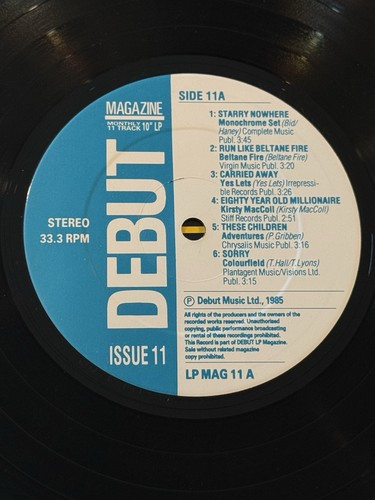 Tears For Fears New Order Kirsty MacColl Debut Magazine Issue 11 1985 10” LP - Picture 8 of 15