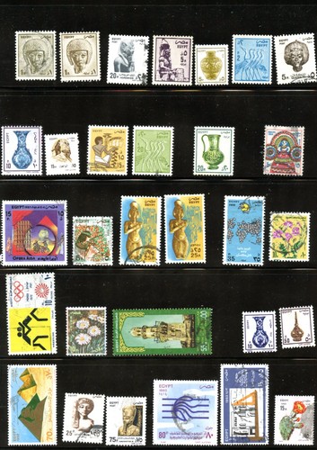 LOT 31910 USED COLLECTION OF EIGHTY + STAMPS FROM EGYPT MIDDLE EAST - Picture 2 of 3