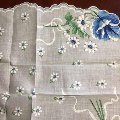 Vintage Taschentuch, neu, Damen Taschentuch, geblümt. - Bild 6 von 8