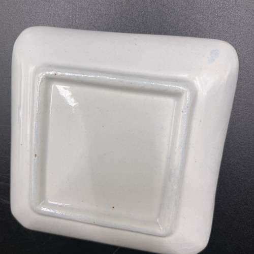 Vintage Square White Butter Pat Crazing Ironstone?? - Picture 8 of 12