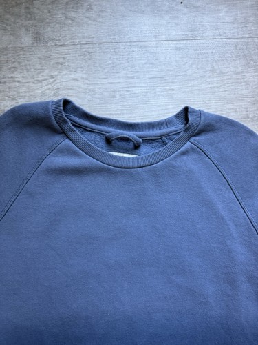 Felpa Uomo Marine Layer Dip Dye Ombré Raglan Blu Taglia L - Foto 2 di 7