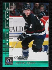 2001-02 ITG Be A Player Memorabilia Emerald 8/10 Daniel Sedin #6 HOF 7ez