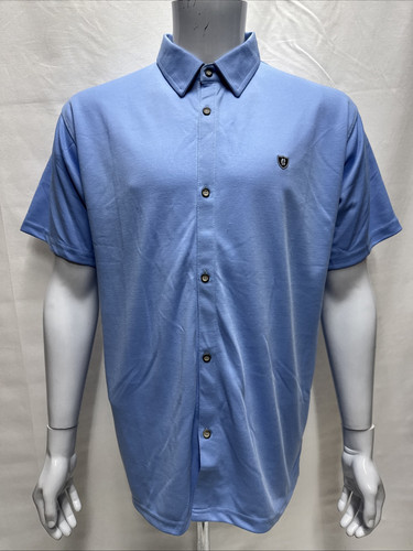 Charles Norton Luxury Durham Polo Shirt Sky Blue Mens XL - Picture 1 of 7