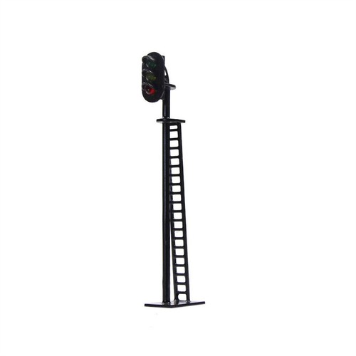 1:87 Scale 8.3cm Railway Signal Traffic Light Black Post With Ladder Model - Picture 8 of 11