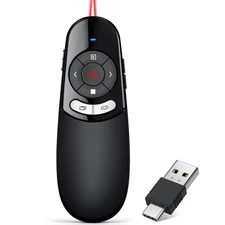 2.4GHz USB Wireless Presenter PPT Remote Laser Pointer For Laptop Mac,Computer