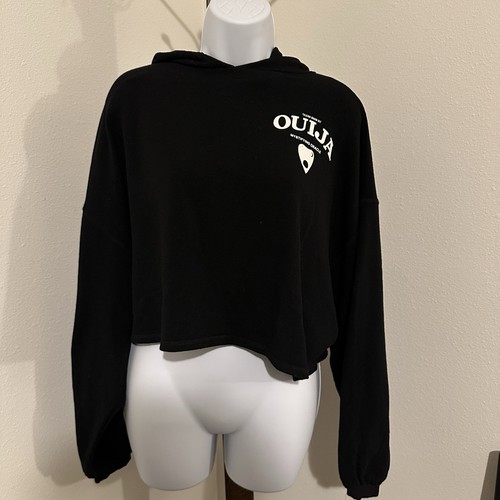 Ouija Mystifying Oracle Juniors M Black Oversized Cropped Hoodie Hasbro - Bild 1 von 8