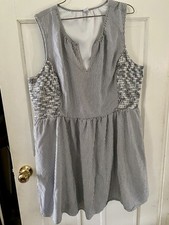 Old Navy Pin Stripe Fit And Flare Dress