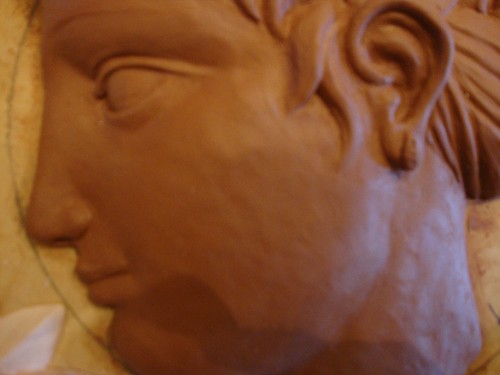 Helen of Troy wall relief frieze stone sculpture tile home decor coin medallio - Picture 8 of 10