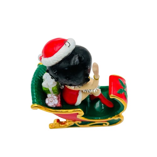 Danbury Mint 2006 Santa's Christmas Sleigh 3D Betty Boop Porzellan Ornament - Bild 7 von 13