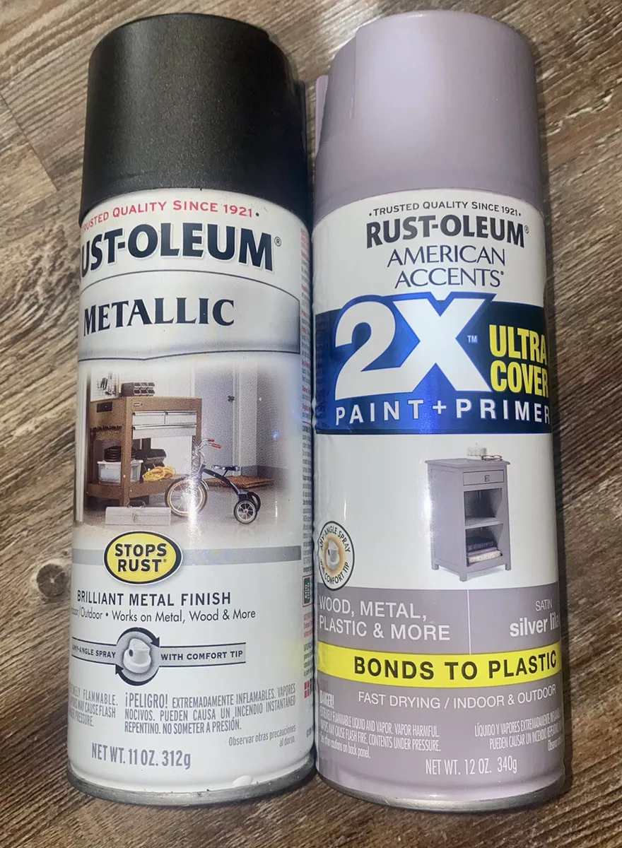 NEW RUSTOLEUM AMERICAN ACCENTS PLASTIC METALLIC SPRAY PAINT LOT
