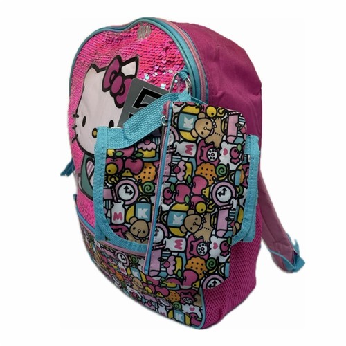 HELLO KITTY MAGIC SEQUINS 5PC SET 16" with water bottles and more - 第 2/4 張圖片