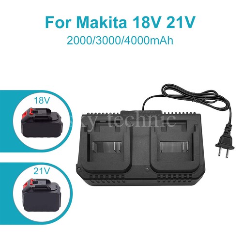 2 Slot DC 18V 21V Battery Charger FOR Makita BL1815 BL1830 BL1850 Power Tool - Bild 14 von 25