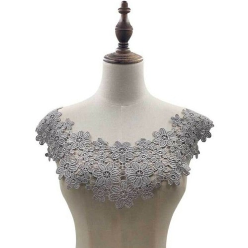 Flower Applique Lace Collar Trim Embroidered Neckline Sewing Patches DIY Decor - Picture 17 of 26