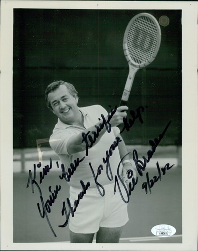 Vic Braden Tennis Star Signed 8x10 Glossy Photo JSA Authenticated - Picture 1 of 2
