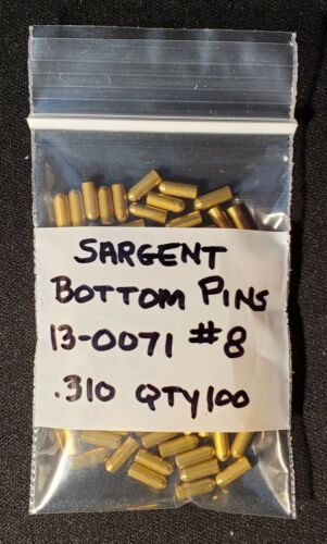 Genuine OEM Sargent Bottom Pins (100 count) - All Pins .115 Diameter Solid Brass - Picture 11 of 13