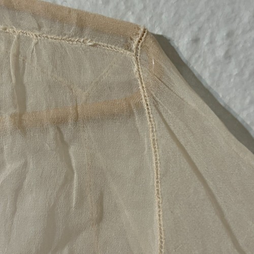 Antique Edwardian Sheer Lace Silk Crepe Blouse Button Up Top 1910s - Picture 3 of 9